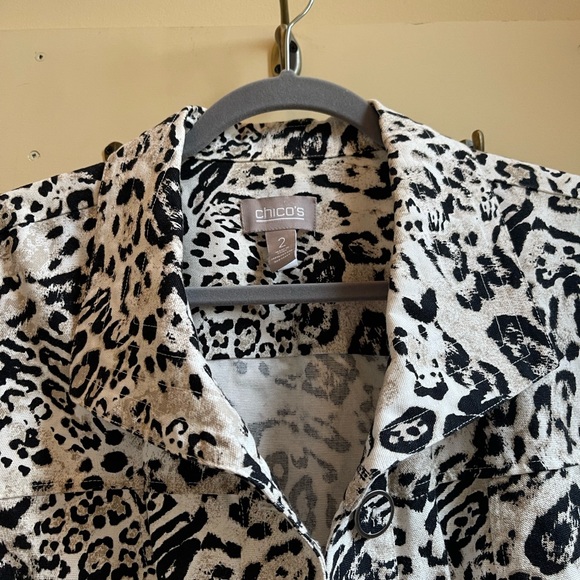 Chicos Leopard Print Jacket - Picture 4 of 9